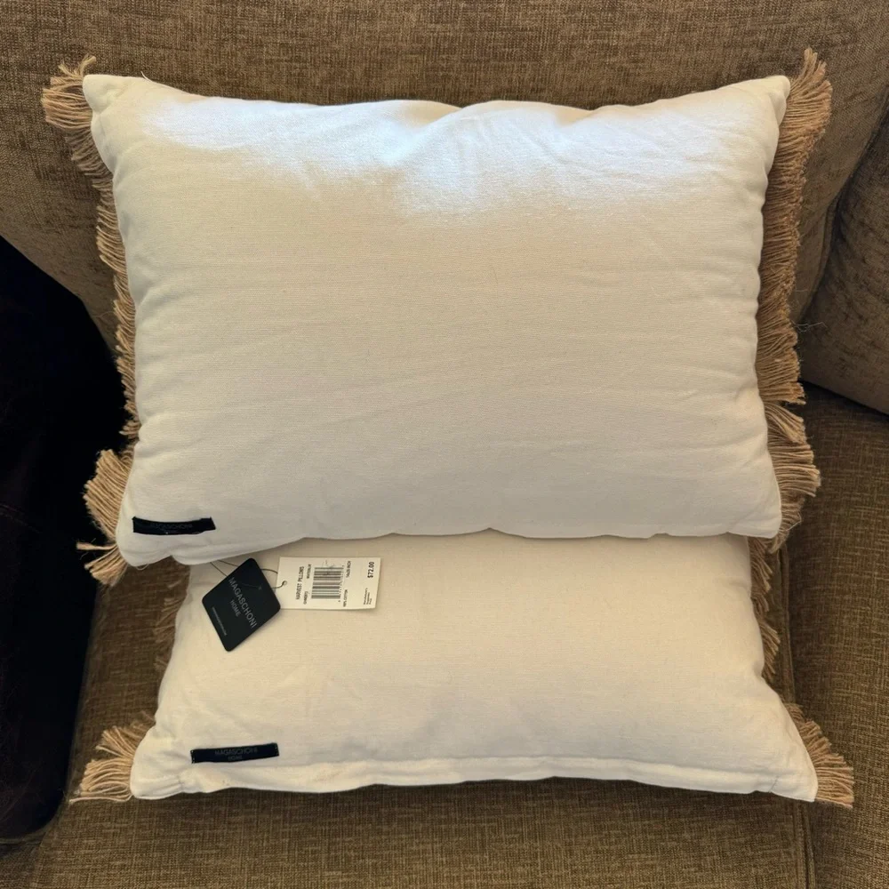 🆕2 Magaschoni Home Fall Harvest Pumpkin Cotton Accent Pillows